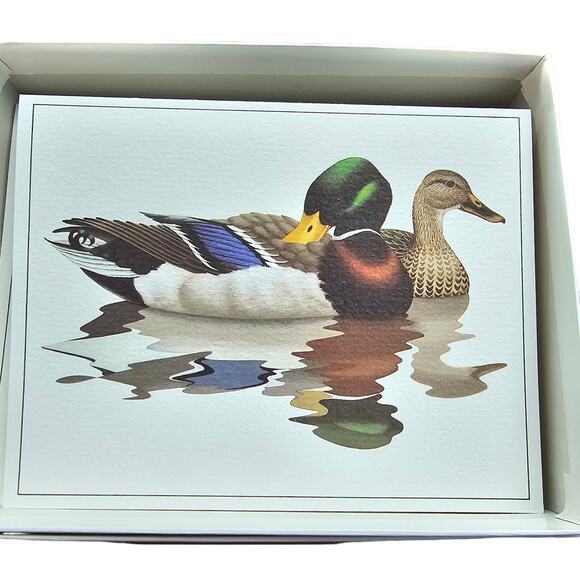 Sport'en Art Richard Sloan Mallard Pair Notecard Blank Vintage Stationery 8 Pcs - Picture 3 of 5